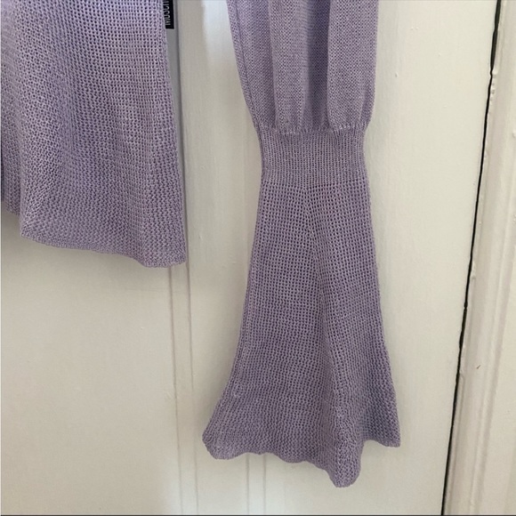 Moschino Flare Sleeve Scoop Neck Knit Sweater Top - Picture 6 of 10